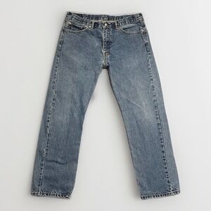 Levis Jeans Mens 38X32 Blue 505 Regular Straight American Workwear Denim